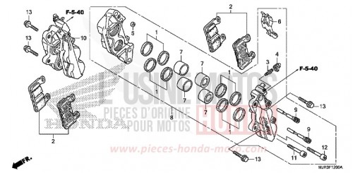 ETRIER DE FREIN AVANT GL1800CF de 2015